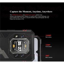 CUBOT Kingkong Star 2, Teléfono Móvil Robusto Android 14, 24GB(12+12) RAM + 256GB, Cámara de 100MP, Negro
