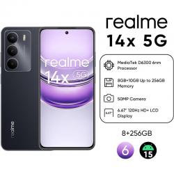 スマートフォン本体 realme 14X 5G Realme 14x 5G Dual SIM Carbon Black 128GB and 6GB RAM