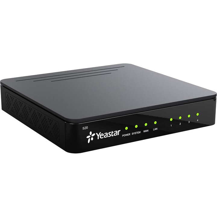 Yeastar S20, sistema telefónico IP empresarial PBX, 20 usuarios, 10 llamadas simultáneas, 20 troncales VoIP