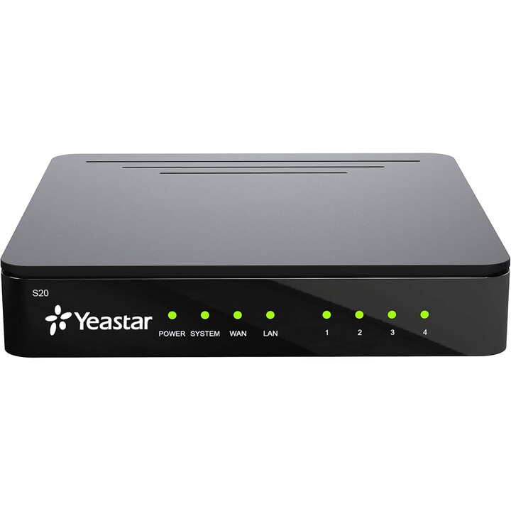 Yeastar S20, sistema telefónico IP empresarial PBX, 20 usuarios, 10 llamadas simultáneas, 20 troncales VoIP