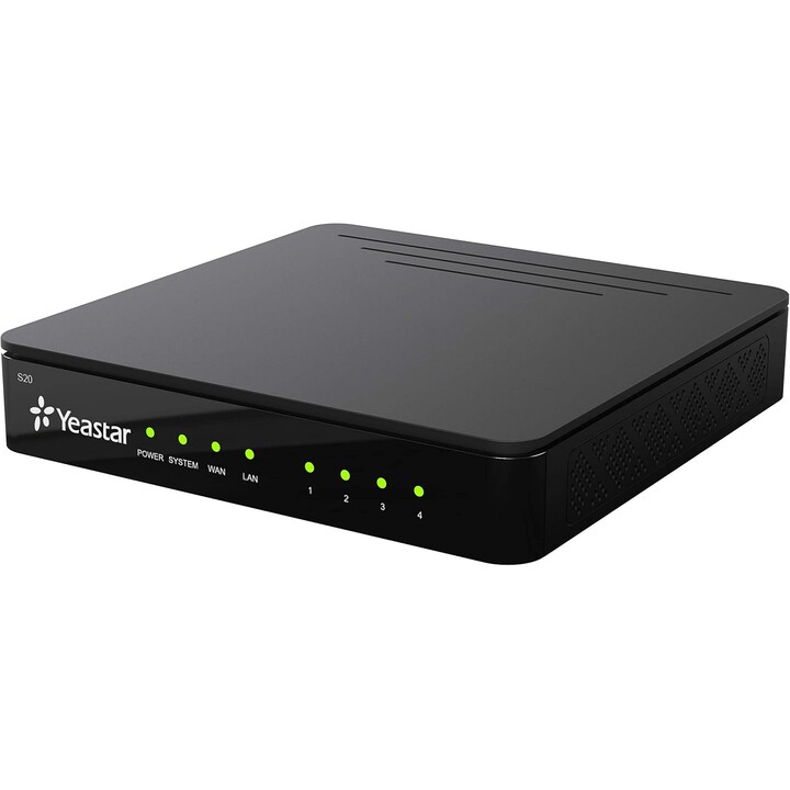 Yeastar S20, sistema telefónico IP empresarial PBX, 20 usuarios, 10 llamadas simultáneas, 20 troncales VoIP