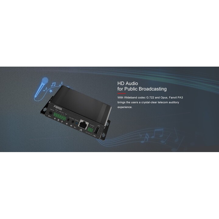Fanvil PA3 puerta de enlace/controlador 10, 100 mbit/s