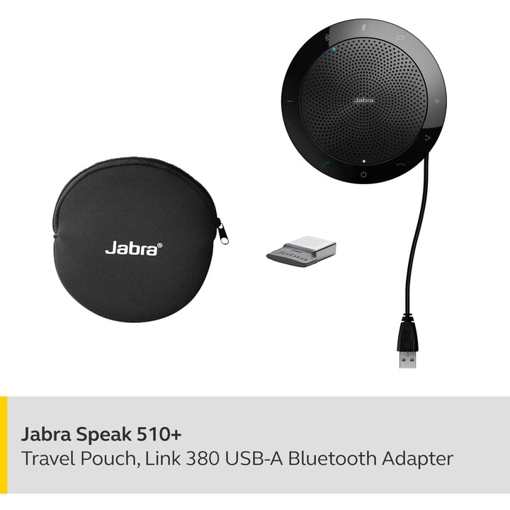 Jabra Speak 510+ UC VoIP altavoz para solución de conferencia (Bluetooth, inalámbrico, USB)
