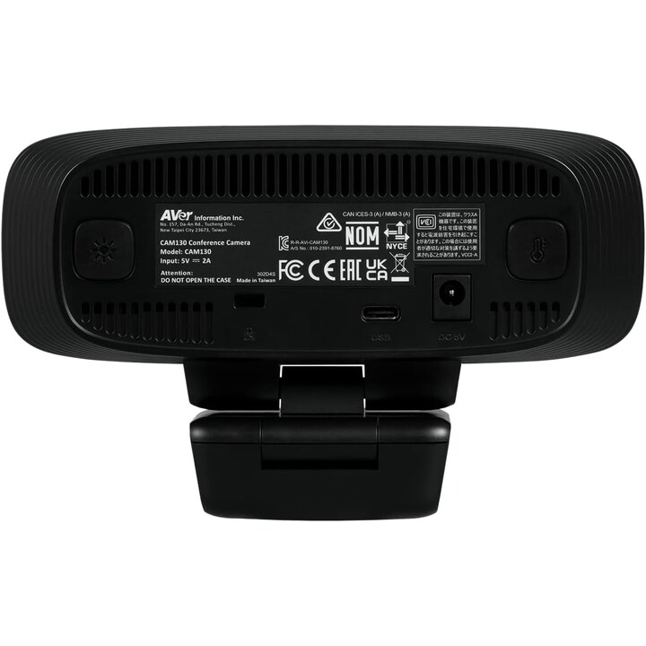 Aver CAM130 Webcam, 3840 x 2160 4K UHD, 60 fps, 120 °