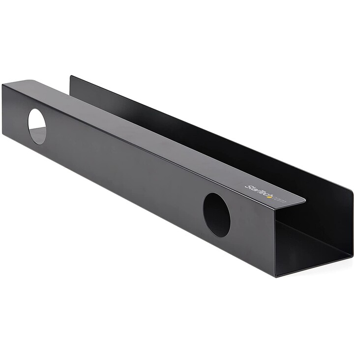 StarTech.com UDCMTRAY bandeja gestión cables bajo escritorio negra