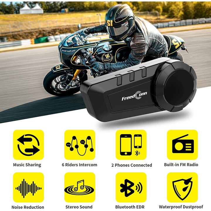 Intercomunicador para Moto FreedConn KY Pro Inalámbricos Bluetooth