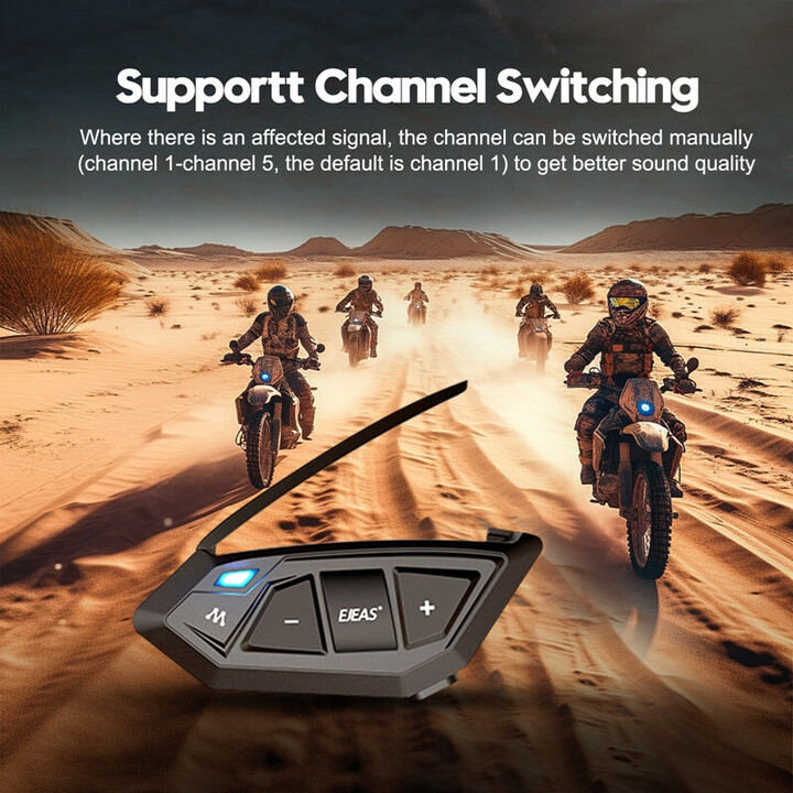 Intercomunicador para Moto EJEAS MS20 Bluetooth Negro