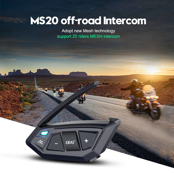 Intercomunicador para Moto EJEAS MS20 Bluetooth Negro