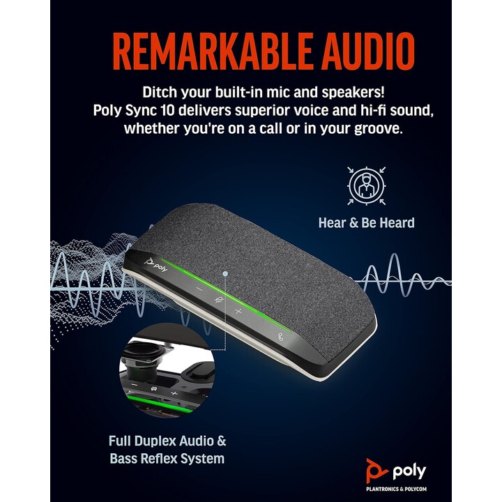 HP Poly Altavoz manos libres Poly Sync 10 USB-A USB-C