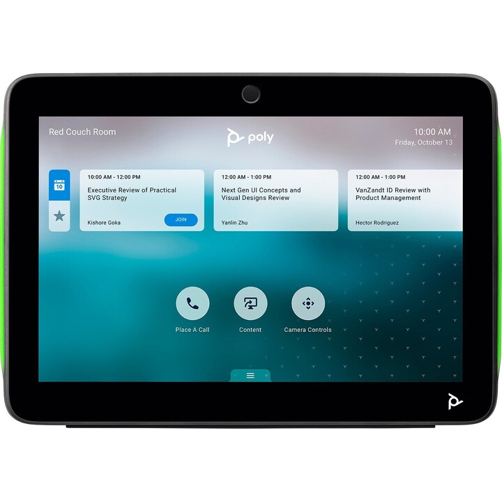 Poly TC10 Touch-Controller mit LED-Statusanzeige und flexibler Befestigung für intelligente Raumplanung und Steuerung von Videok