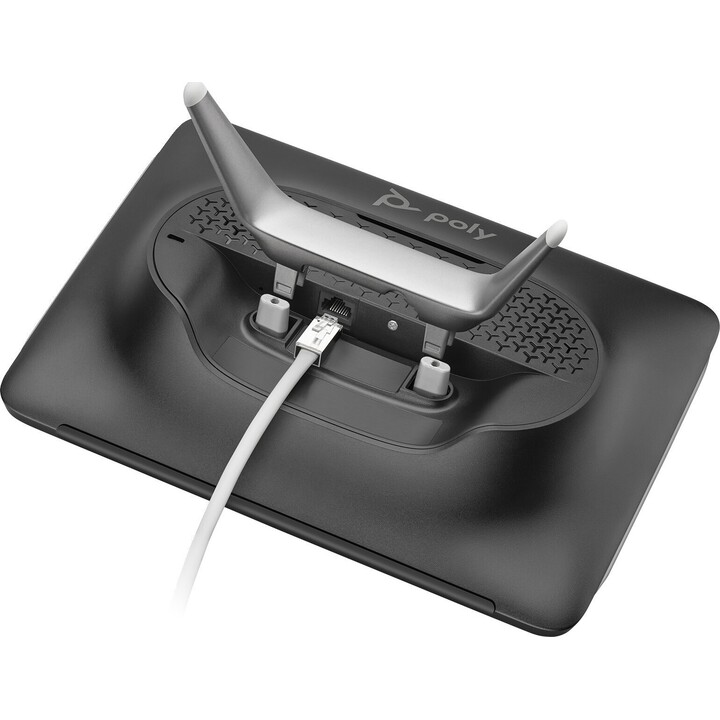 Controlador táctil Poly TC10 con pantalla LED de estado y montaje flexible para la planificación inteligente de salas y el contr
