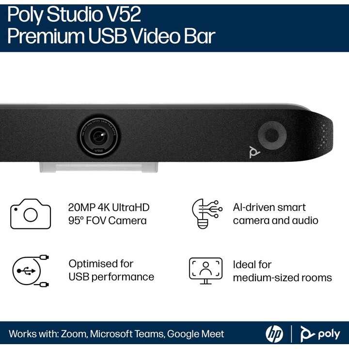 Poly Studio V52 Barra de vídeo USB