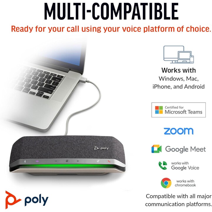 Altavoz Poly Sync 10 certificado para Microsoft Teams