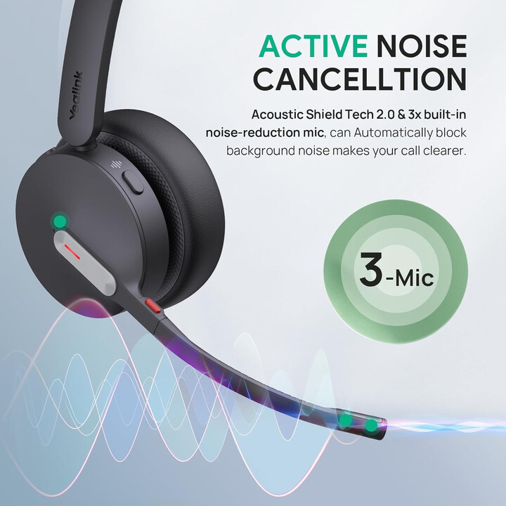 Auriculares inalámbricos híbridos DECT para equipos duales Yealink WH64