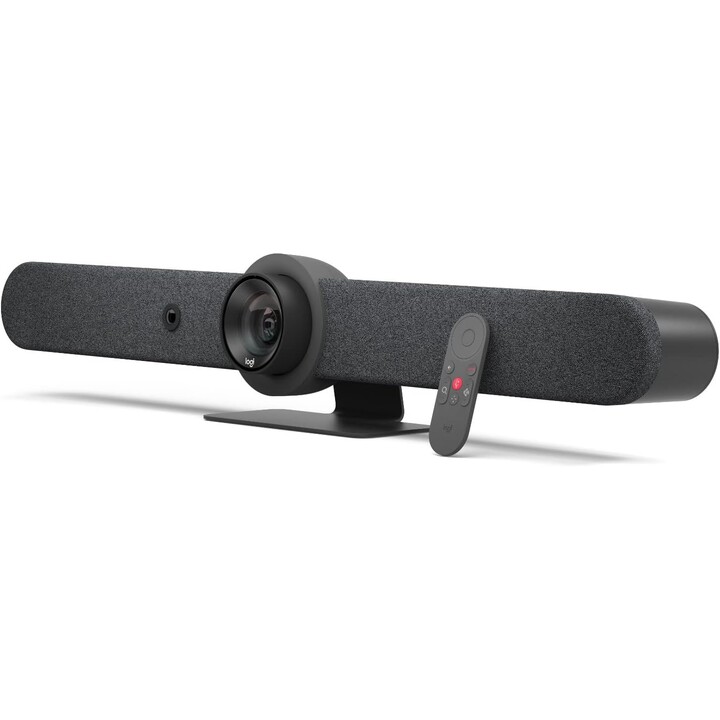 Barra de vídeo todo en uno Logitech Rally Bar Graphite para salas de tamaño mediano
