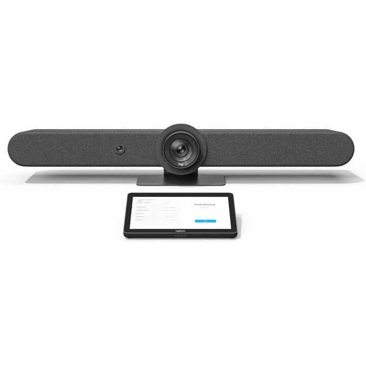 Barra de vídeo todo en uno Logitech Rally Bar Graphite para salas de tamaño mediano