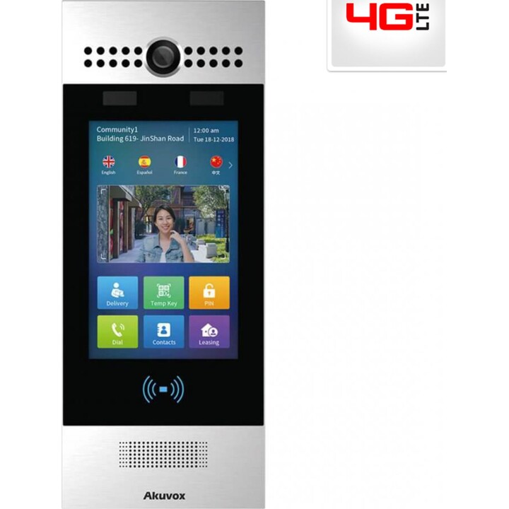 Video-TFE R29C-L Cuerpo principal, LTE, reconocimiento facial, Android, plateado
