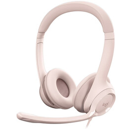 Auriculares supraurales LOGITECH H390 con cable USB-A, color rosa