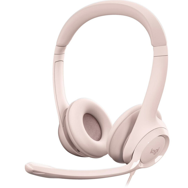 Auriculares supraurales LOGITECH H390 con cable USB-A, color rosa
