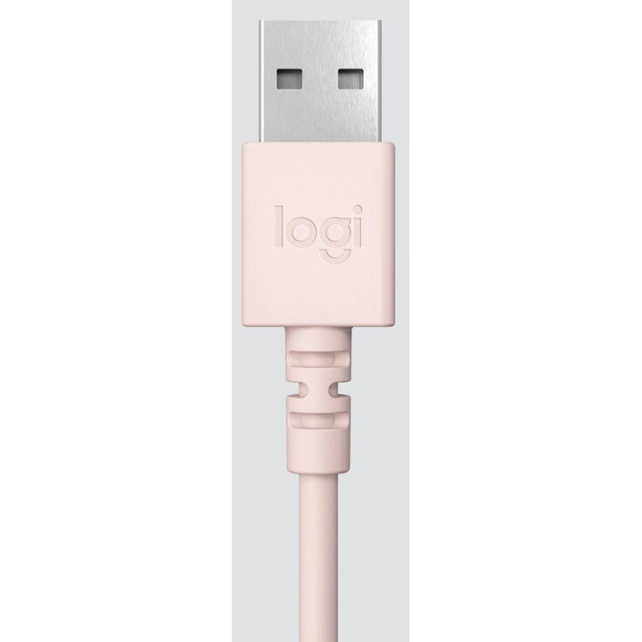 Auriculares supraurales LOGITECH H390 con cable USB-A, color rosa