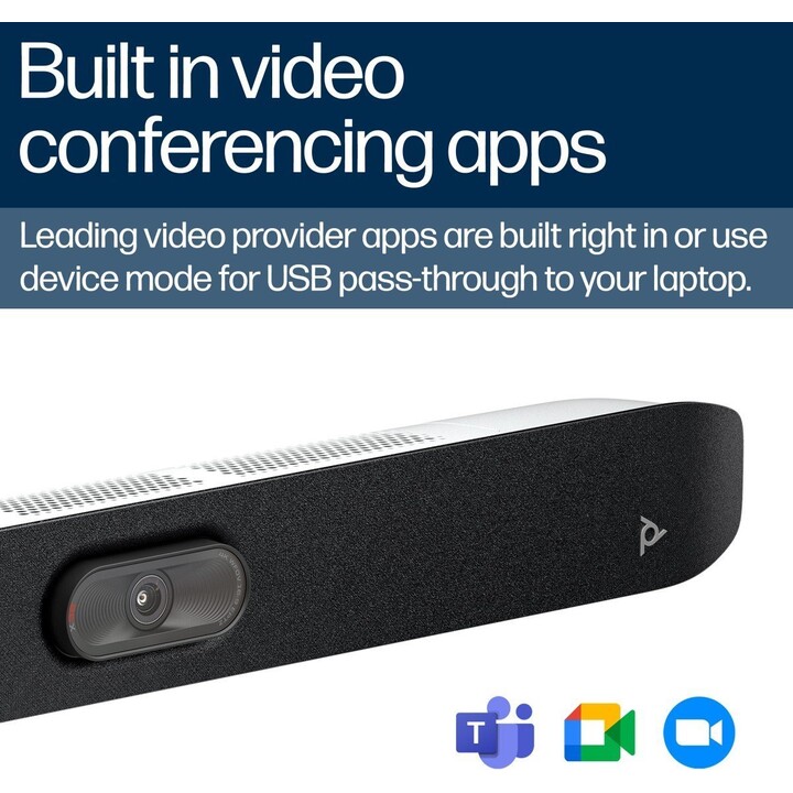 Poly Studio X32 All-in-One AI Video Conferencing Bar, ideal for small rooms