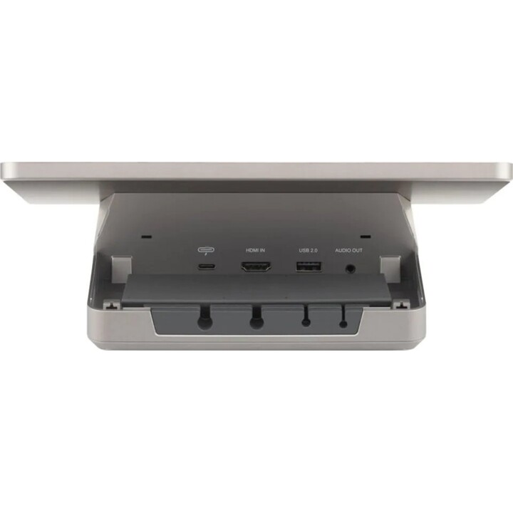 El kit ViewSonic para salas MTR incluye un mini PC y una pantalla táctil.