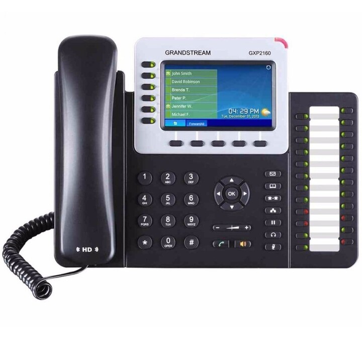 Telefone IP Grandstream GXP-2160 com PoE preto