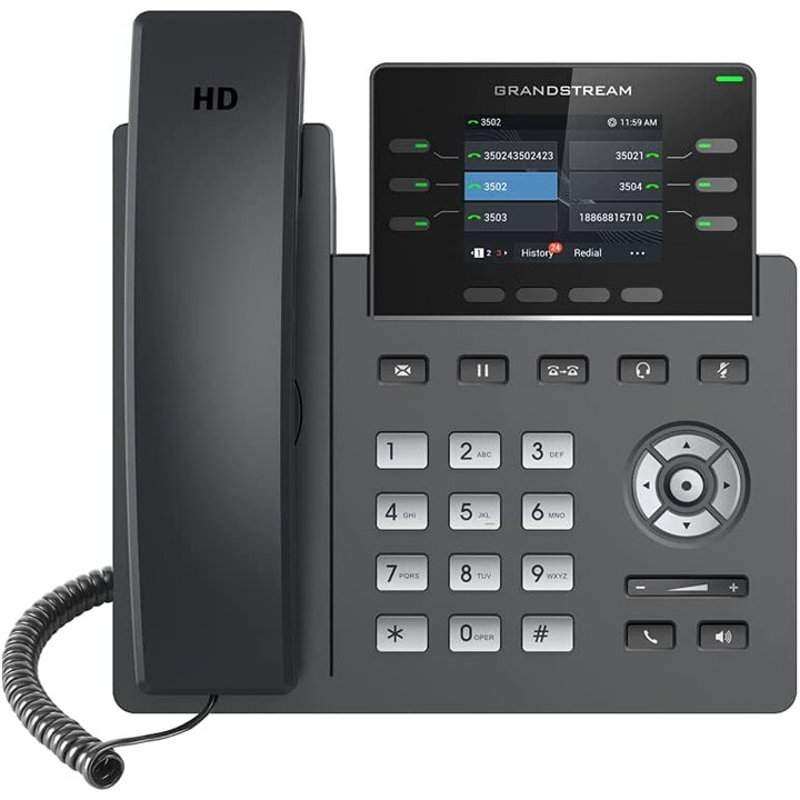 Telefono IP Grandstream Networks GRP2613 Nero 6 linee TFT