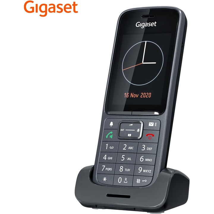 Gigaset SL800H PRO, Teléfono DECT de negocios inalámbrico con pantalla de color grande, Bluetooth, Anthracite