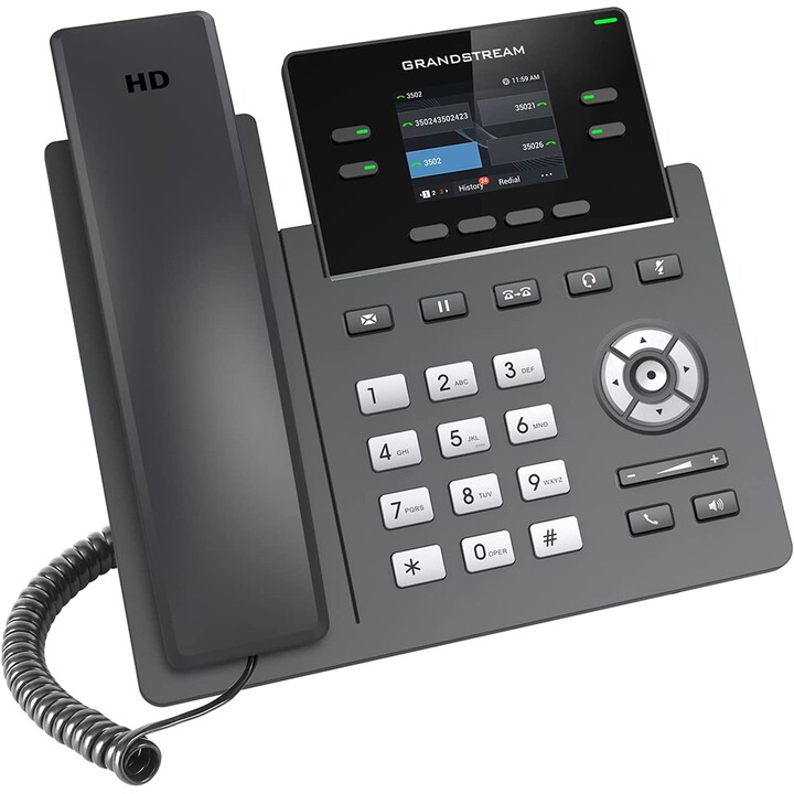 Grandstream Networks GRP2612P IP phone Black 2 lines TFT