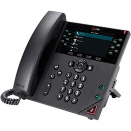 POLY VVX 450 Teléfono IP empresarial de 12 líneas y habilitado para PoE Negro
