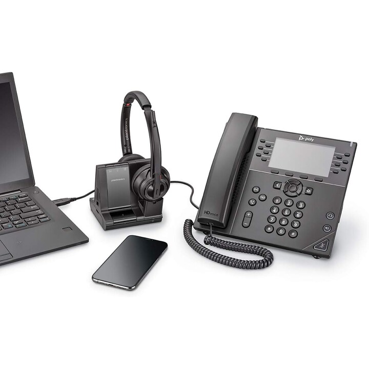 POLY VVX 450 Telefone IP comercial de 12 linhas e habilitado para PoE Preto