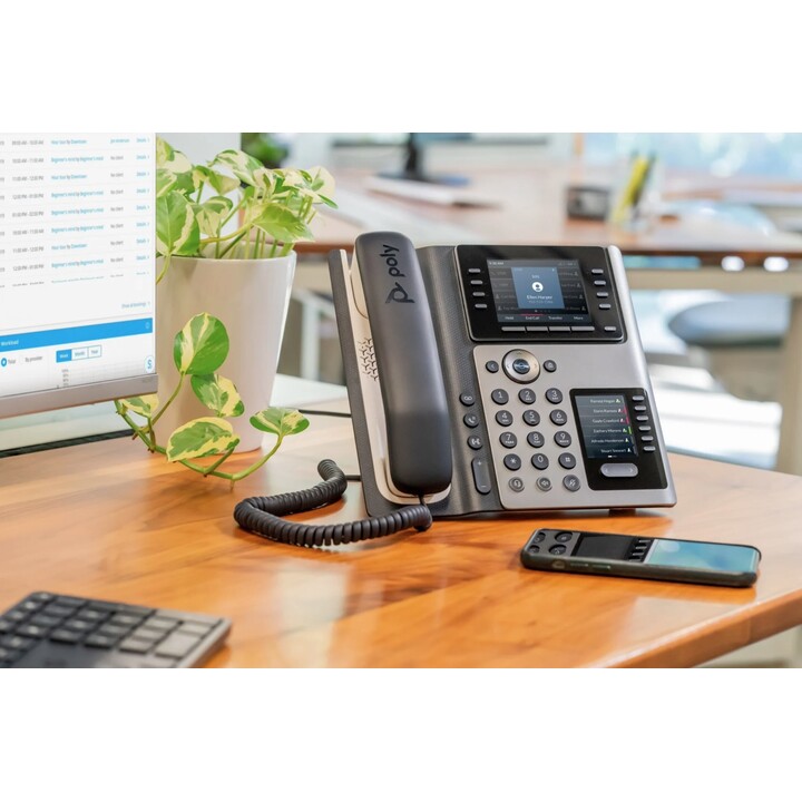 Poly Edge E450 IP Phone and PoE-enabled