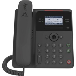 POLY Edge B30 IP phone with PoE-enabled, 16 lines, Black