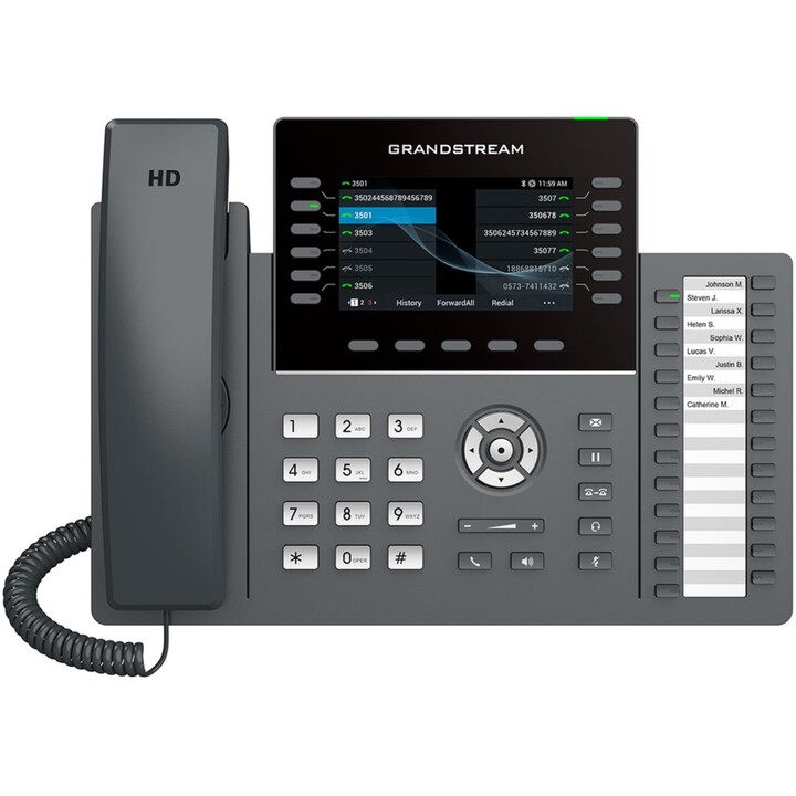 Grandstream GRP-2636 HD, Carrier-Grade HD IP Phone, 6 SIP Accounts, 12 Lines, WiFi, Bluetooth, 24 Keys