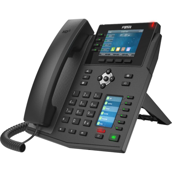 Fanvil X5U fixed telephone Black 16 lines LCD Wifi