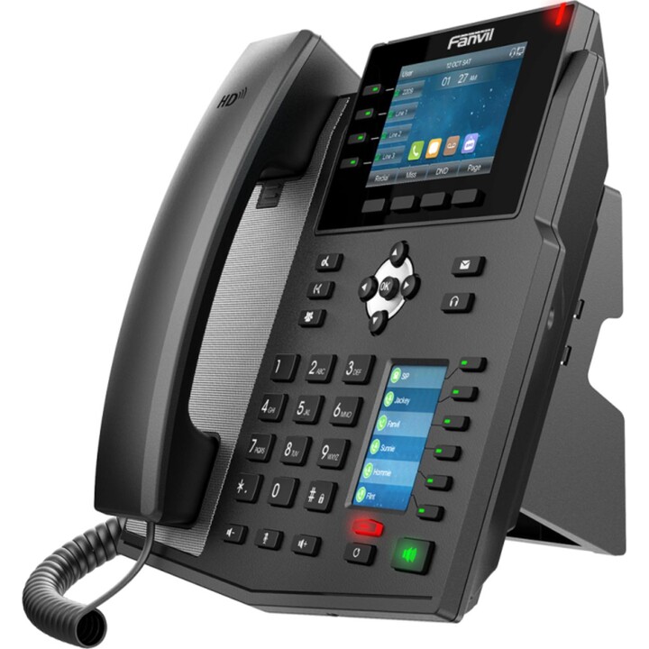 Fanvil X5U fixed telephone Black 16 lines LCD Wifi