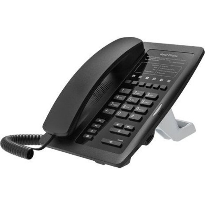 Teléfono de hotel Fanvil H3W negro de escritorio, WiFi, sin pantalla, 10/100, PoE