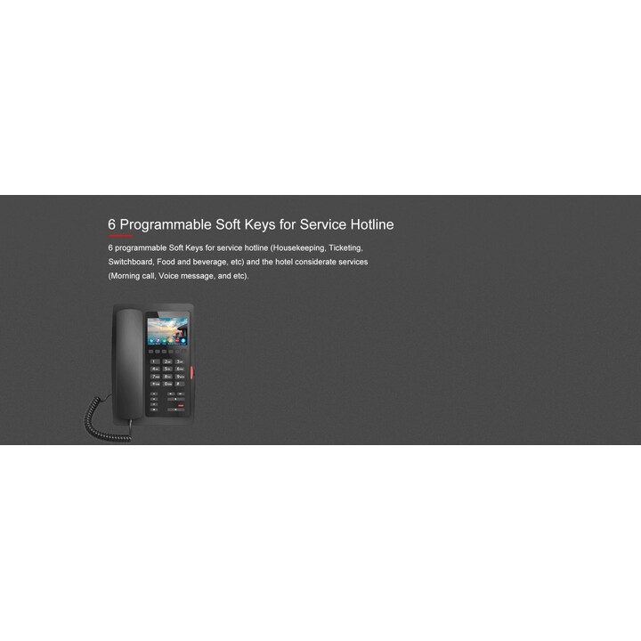 Fanvil H5W Wi-Fi IP Phone, 3.5 Color Screen, 2 SIP Lines, Ideal for Hospital, Shopping Mall, Hotel, White