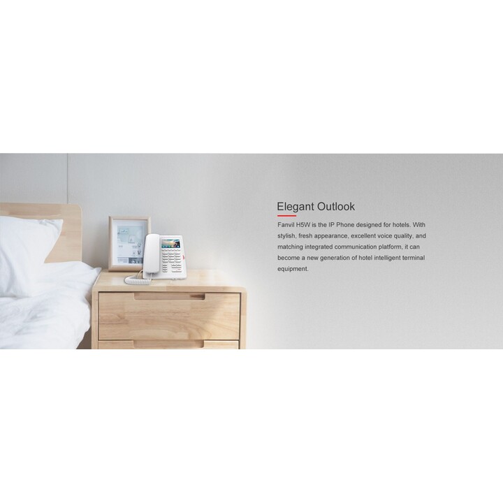 Fanvil H5W Wi-Fi IP Phone, 3.5 Color Screen, 2 SIP Lines, Ideal for Hospital, Shopping Mall, Hotel, White