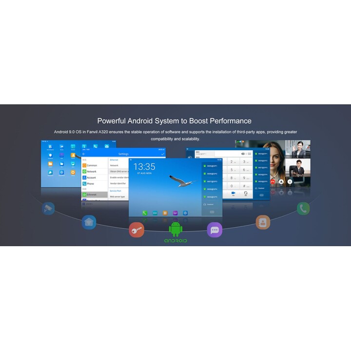 Fanvil A320 - Teléfono IP de la pantalla táctil de Android