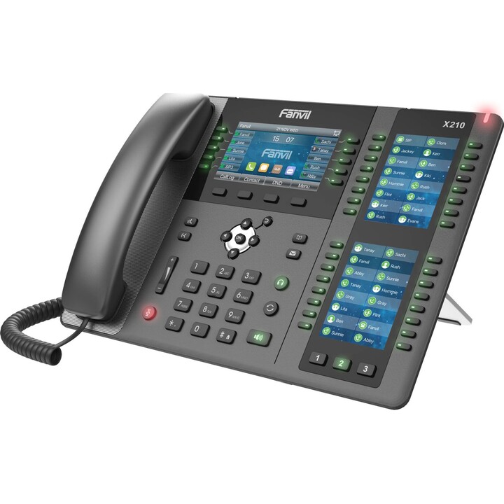 Fanvil X210 V2 Téléphone ip noir 20 lignes LCD
