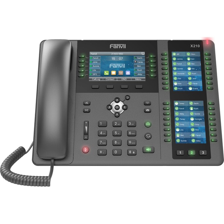 Fanvil X210 V2 IP phone Black 20 lines LCD