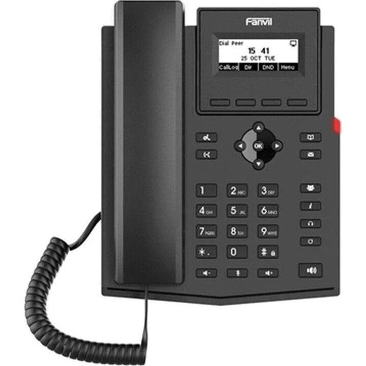 Teléfono fijo negro Fanvil X301P