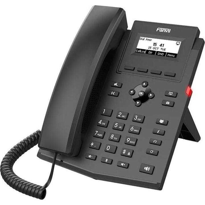 Teléfono fijo negro Fanvil X301P