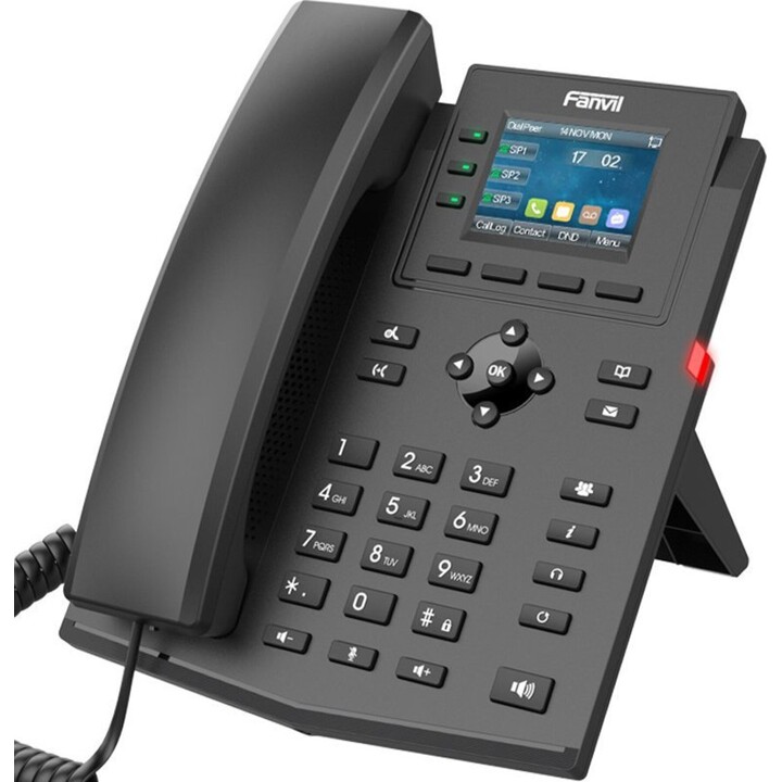 Fanvil X303W Wi-Fi integrado de 2,4 GHz y 5 GHz, color negro