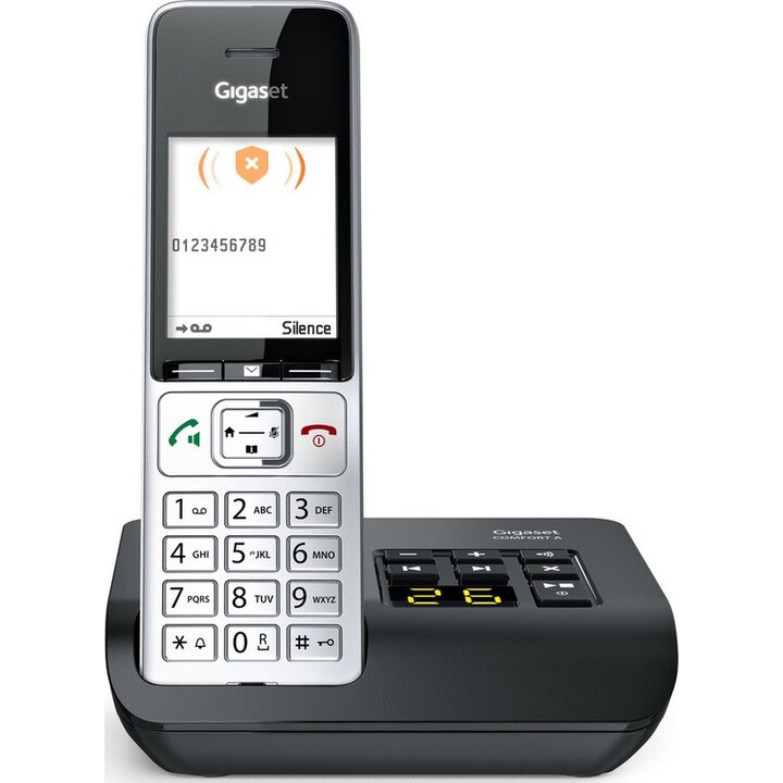GIGASET COMFORT 500A silver / black 5.8 cm 2.2 inch TFT color display answering machine hands-free phone book Auriculares Ans