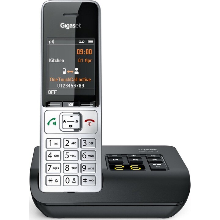 GIGASET COMFORT 500A silver / black 5.8 cm 2.2 inch TFT color display answering machine hands-free phone book Auriculares Ans