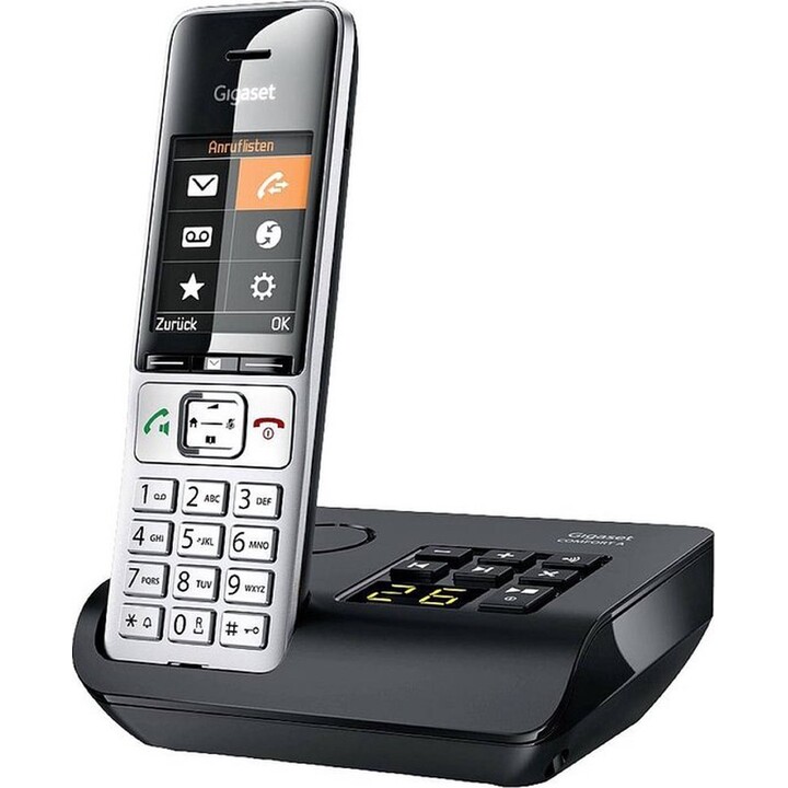 GIGASET COMFORT 500A silver / black 5.8 cm 2.2 inch TFT color display answering machine hands-free phone book Auriculares Ans