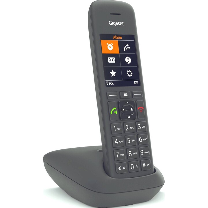 GIGASET C575HX Schwarz 5,8 cm 2,2 Zoll TFT Farbdisplay Freisprecheinrichtung Telefonbuch HD Voice für DECT Basisstationen und Ro